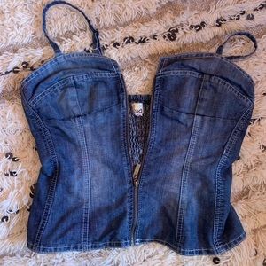 Retro Mudd Adjustable Jean ‘Corset’ Top